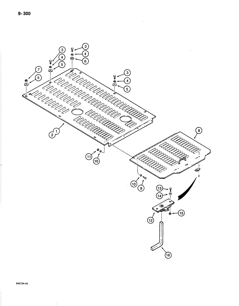 Схема запчастей Case 1080B - (9-300) - ENGINE TOP COVERS (09) - CHASSIS