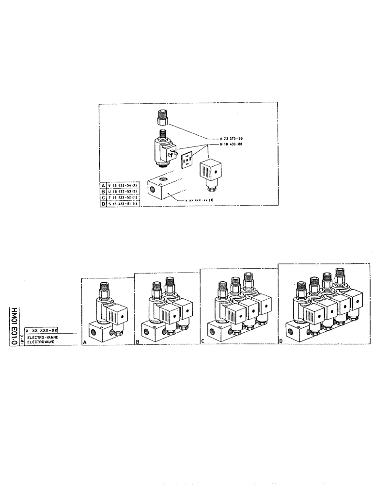 Схема запчастей Case 220 - (176) - ELECTROVALVE (07) - HYDRAULIC SYSTEM