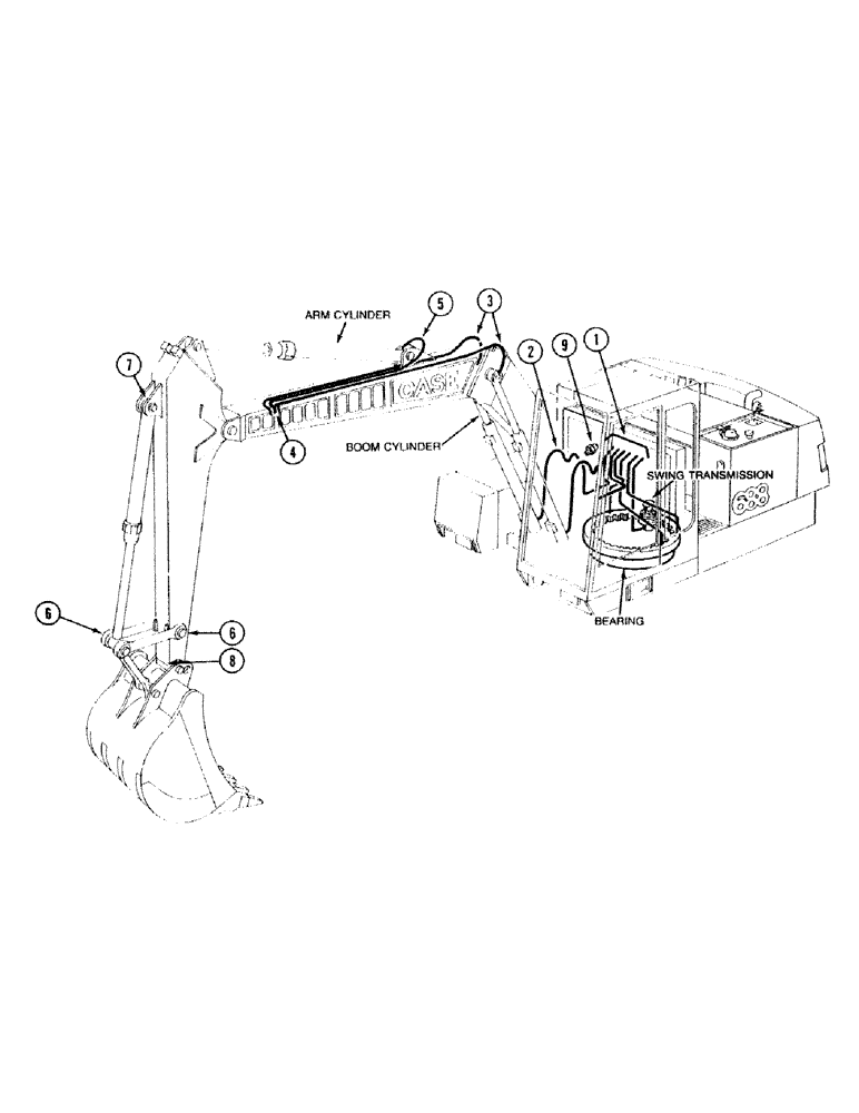 Схема запчастей Case 688 - (1-28) - PICTORIAL INDEX, LUBRICATION LINES (00) - PICTORIAL INDEX