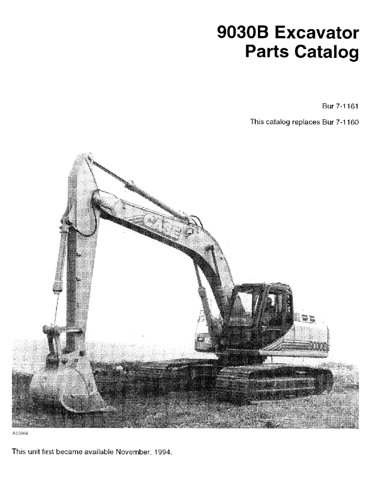 Схема запчастей Case 9030B - (1-1) - 9030B EXCAVATOR PARTS CATALOG (00) - PICTORIAL INDEX
