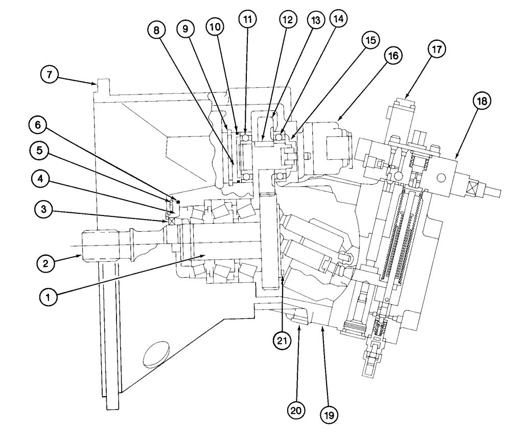 Схема запчастей Case 9060 - (8-014) - 152813A1 AND 160661A1 EQUIPMENT PUMPS, PUMP DRIVE (08) - HYDRAULICS