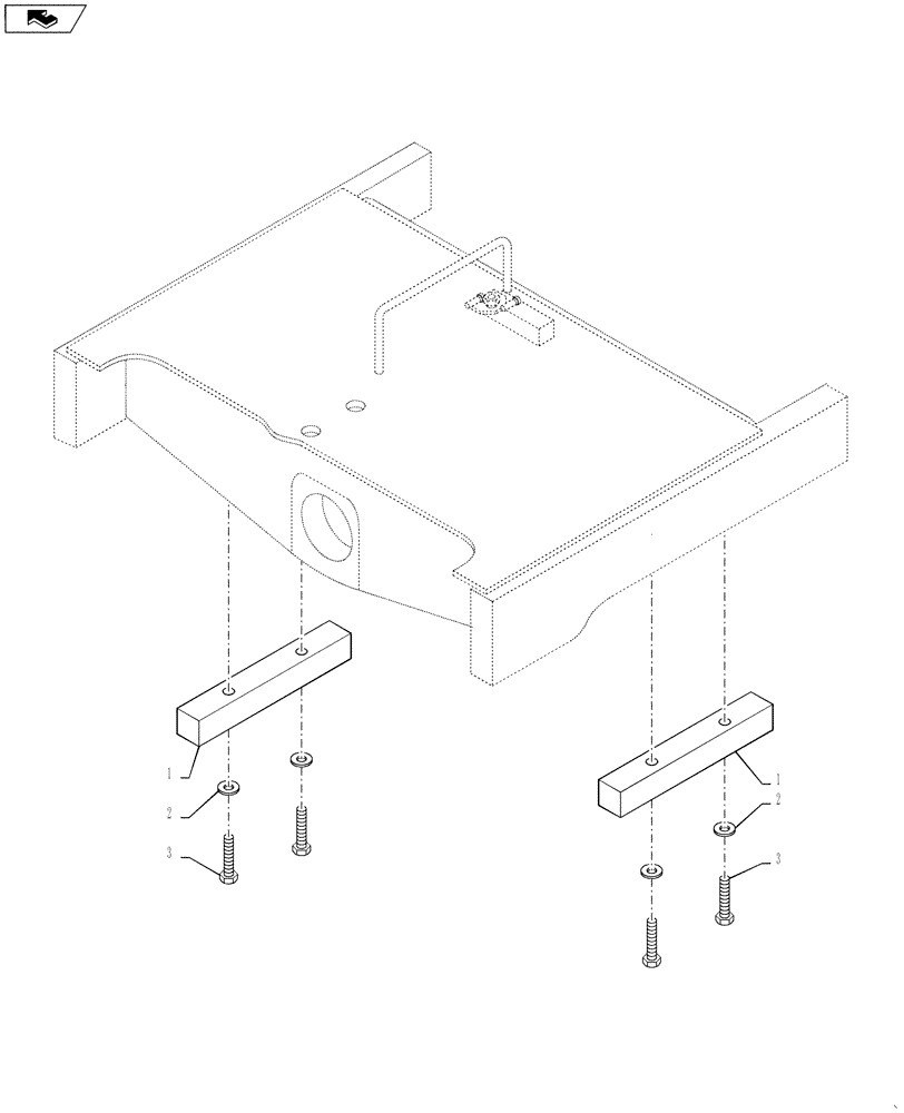 Схема запчастей Case 621F - (44.151.01) - REAR AXLE STOP (44) - WHEELS