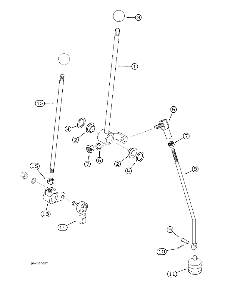 Схема запчастей Case 590 - (9-026) - BACKHOE CONTROLS W/ FOOT SWING, PARTS USED W/ EXTENDABLE DIPPER OR OPT. REAR HYD. ATTACHMENTS (09) - CHASSIS/ATTACHMENTS
