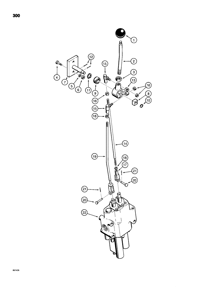 Схема запчастей Case 680H - (300) - LOADER CONTROLS - 2 SPOOL VALVE AND LEVER (09) - CHASSIS/ATTACHMENTS