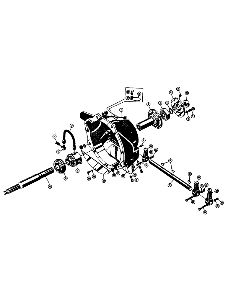 Схема запчастей Case 310C - (042) - CLUTCH HOUSING (03) - TRANSMISSION