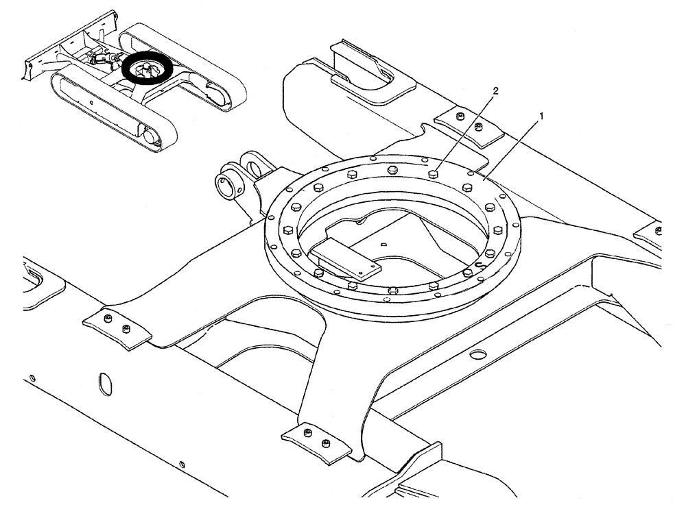 Схема запчастей Case CX27B PV13 - (02-002) - RING ASSY, SLEWING (04) - UNDERCARRIAGE