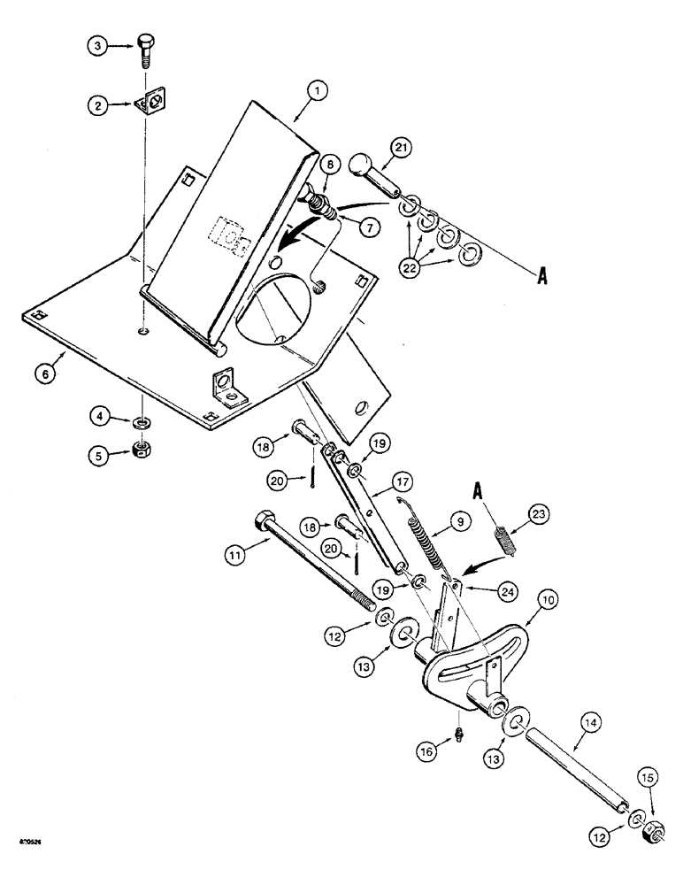Схема запчастей Case W4 - (090) - HYDROSTATIC PUMP CONTROLS, FORWARD AND REVERSE PEDAL ASSEMBLY (06) - POWER TRAIN