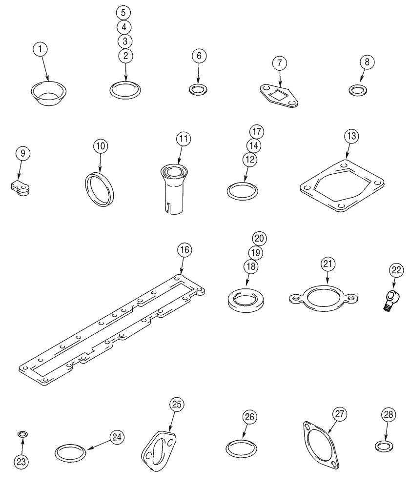 Схема запчастей Case 821C - (02-51) - GASKET KIT (02) - ENGINE