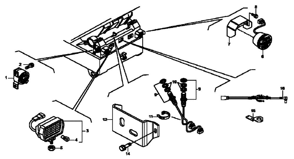 Схема запчастей Case 335B - (67A02002152[001]) - COMPONENTS, ELECTRICAL (P.I.N. HHD0335BN78G58147 AND AFTER) (84243109) (13) - Electrical System / Decals