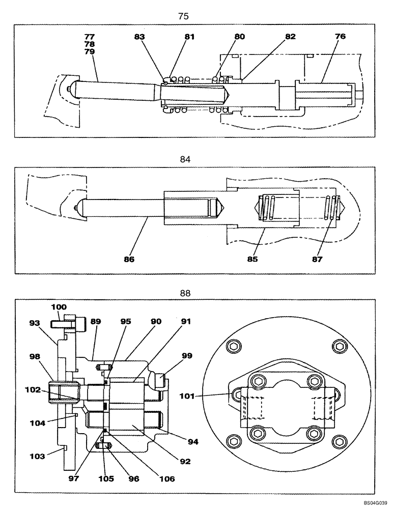 Схема запчастей Case CX160 - (08-85) - KLJ0606 PUMP ASSY, HYDRAULIC (08) - HYDRAULICS