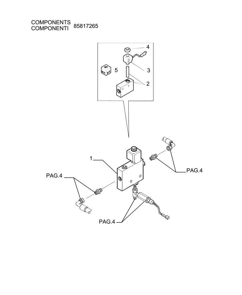 Схема запчастей Case TX945 - (9.00581[04A]) - ROPS CANOPY - COMPONENTS - OPTIONAL CODE 749260031 (90) - PLATFORM, CAB, BODYWORK AND DECALS