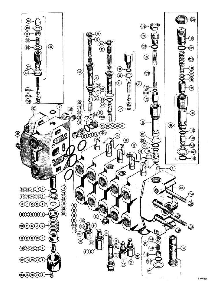 Схема запчастей Case 32 - (110) - D30776 BACKHOE CONTROL VALVE 