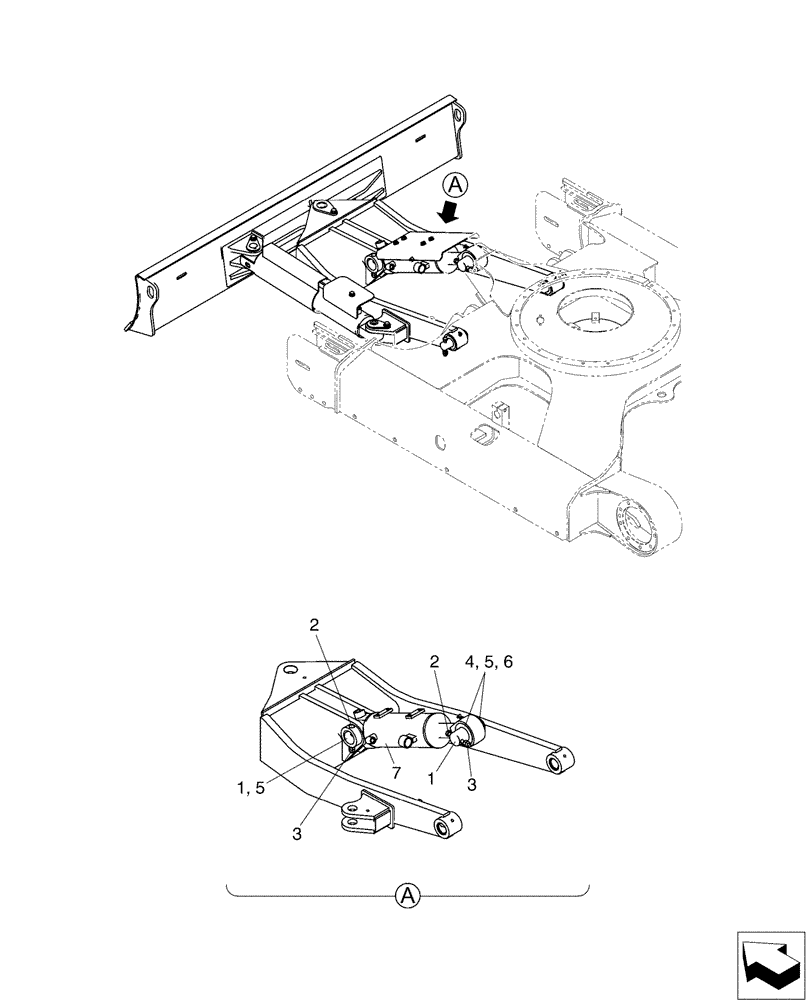 Схема запчастей Case CX50B - (02-023[01]) - CYLINDER INSTAL, DOZER (35) - HYDRAULIC SYSTEMS