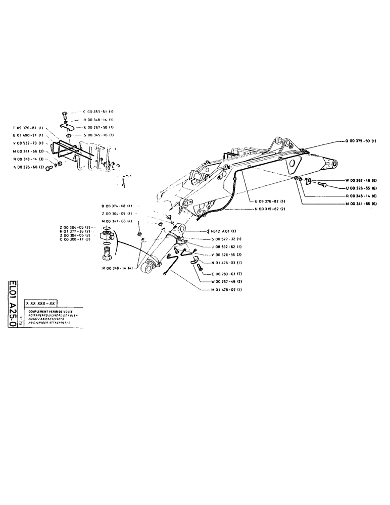 Схема запчастей Case LC80M - (094) - JIB CYLINDER ATTACHMENTS 