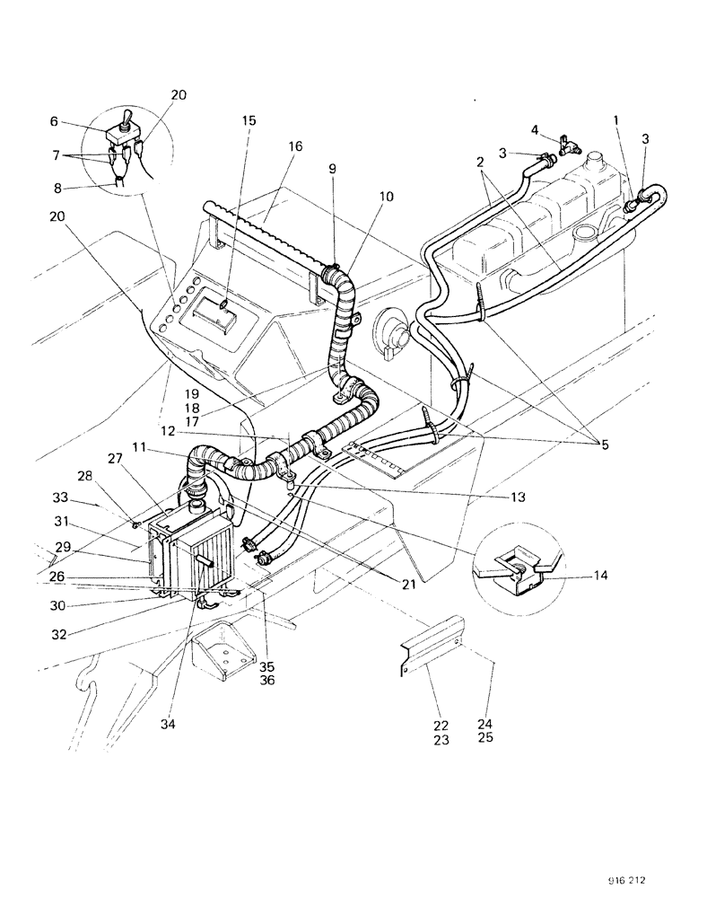 Схема запчастей Case 580F - (326) - CAB, HEATER AND DEFROSTER, FOR DENMARK, STARTING WITH NO 3.736.448 (50) - CAB CLIMATE CONTROL