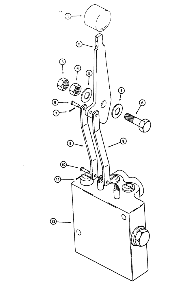 Схема запчастей Case CASE - (9-12) - ATTACHMENT LIFT CONTROL (09) - CHASSIS