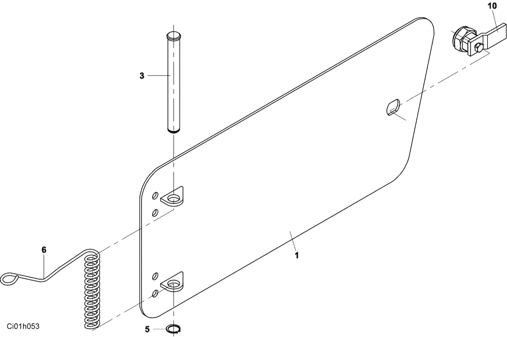 Схема запчастей Case SR20 - (12-001-02[01]) - ACCESS DOOR - RIGHT (12) - Chassis/Attachments