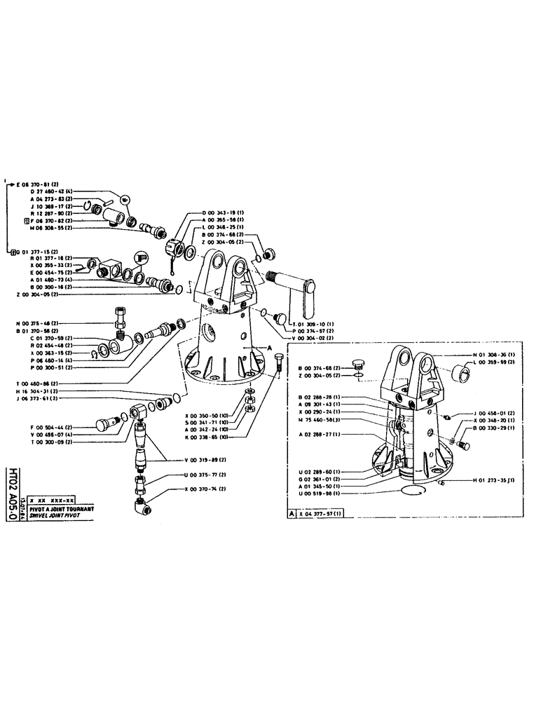Схема запчастей Case 160CK - (237) - SWIVEL JOINT PIVOT (07) - HYDRAULIC SYSTEM