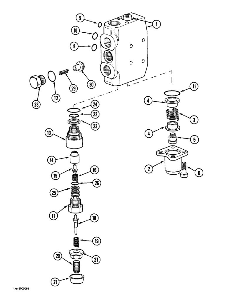 Схема запчастей Case 1088 - (8F-20) - CONTROL VALVE FOR OPTIONS, P.I.N. FROM XXXXX AND AFTER (08) - HYDRAULICS