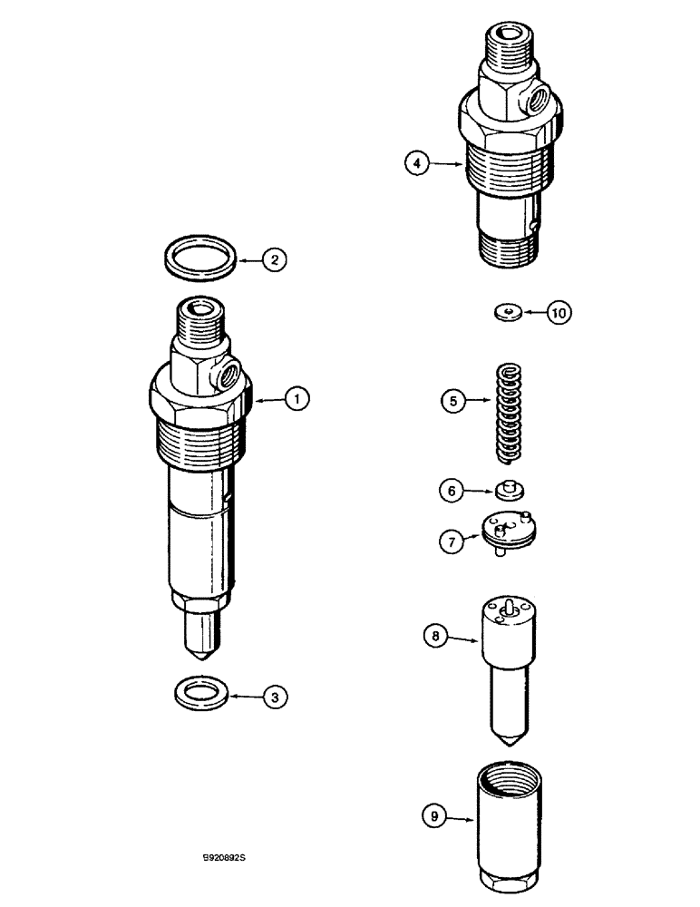 Схема запчастей Case 9010 - (3-14) - FUEL INJECTION NOZZLE, 4T-390 ENGINE (03) - FUEL SYSTEM