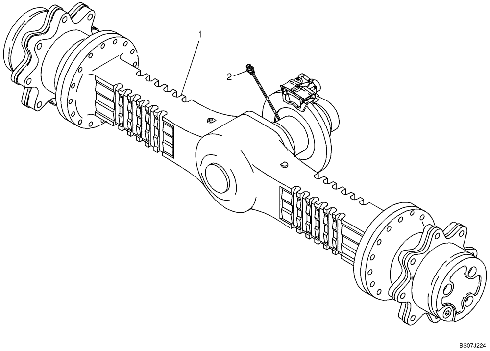 Схема запчастей Case 21D - (02.061[2988796000]) - FRONT AXLE & CONNECTOR (STANDARD) (25) - FRONT AXLE SYSTEM