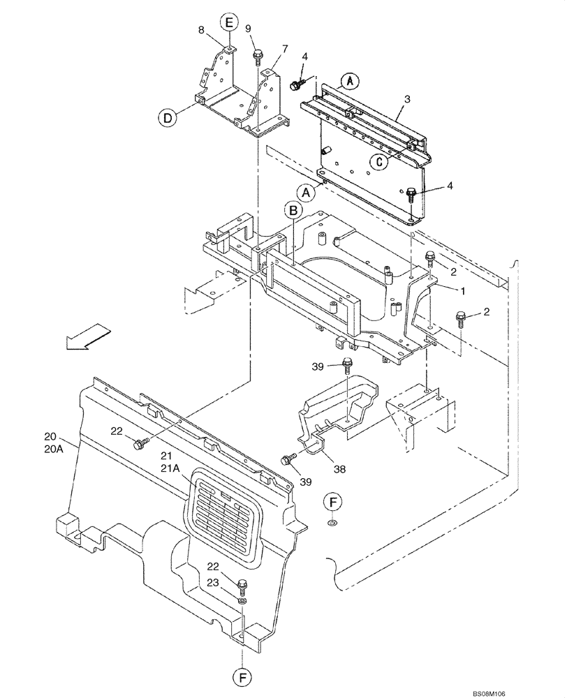 Схема запчастей Case CX130 - (09-16) - OPERATORS COMPARTMENT (09) - CHASSIS