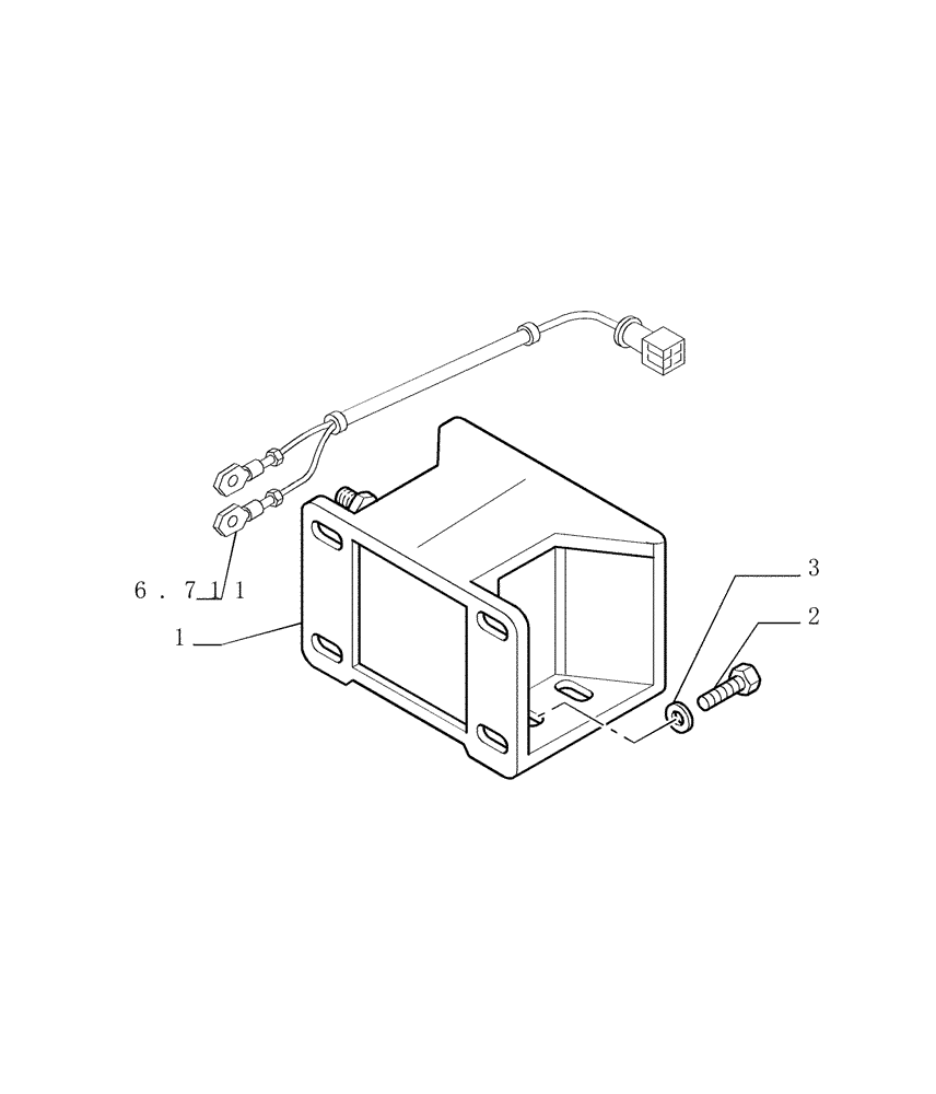 Схема запчастей Case 1850K LT - (6.712[06]) - ELECTRIC COMPONENTS - BACKUP ALARM (13) - Electrical System / Decals
