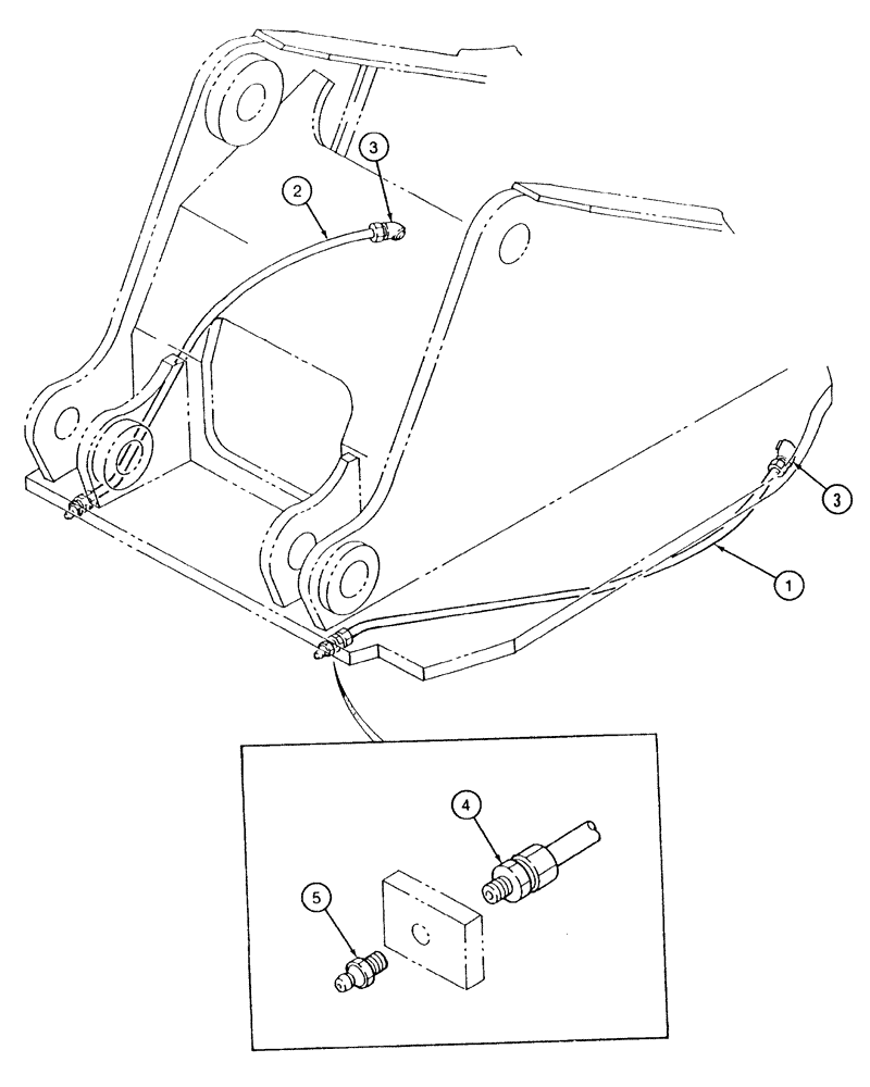 Схема запчастей Case 9040 - (9-04) - TURNTABLE BEARING LUBRICATION LINE (09) - CHASSIS