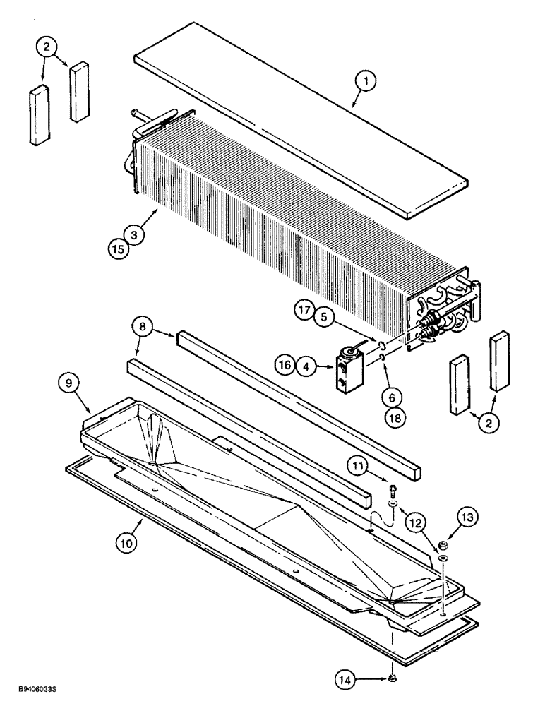 Схема запчастей Case 621B - (9-076) - HEATING AND AIR CONDITIONING CORE (09) - CHASSIS/ATTACHMENTS