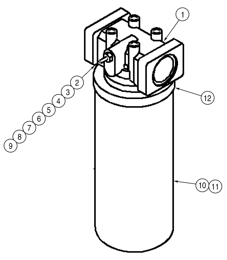 Схема запчастей Case 621D - (08-03) - HYDRAULICS - FILTER, OIL (08) - HYDRAULICS