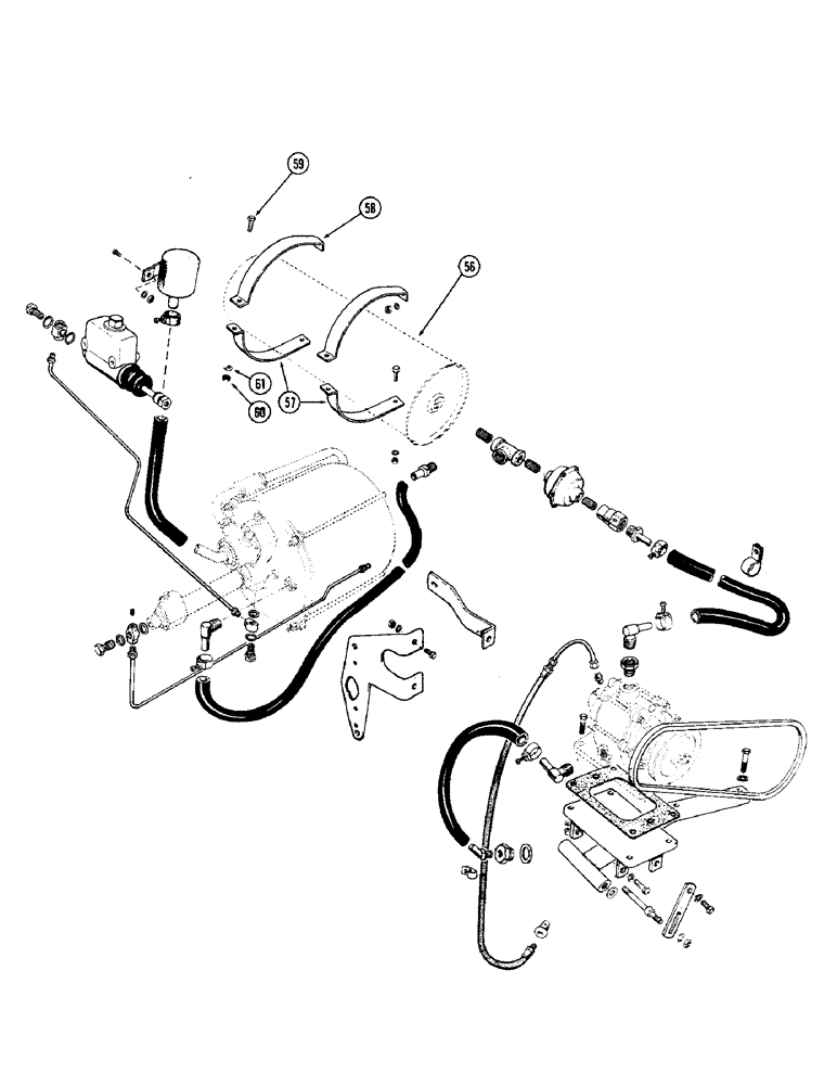 Схема запчастей Case W10 - (122) - HYDROVAC BRAKE SYSTEM (07) - BRAKES