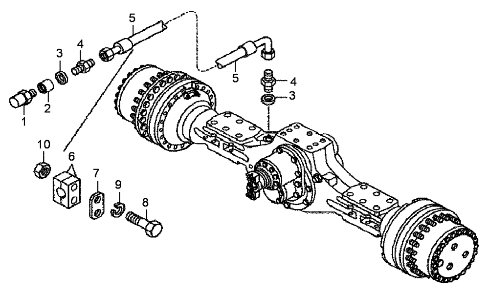 Схема запчастей Case 335B - (33A00010709[001]) - BREATHER, REAR AXLE (84234635) (11) - AXLES/WHEELS