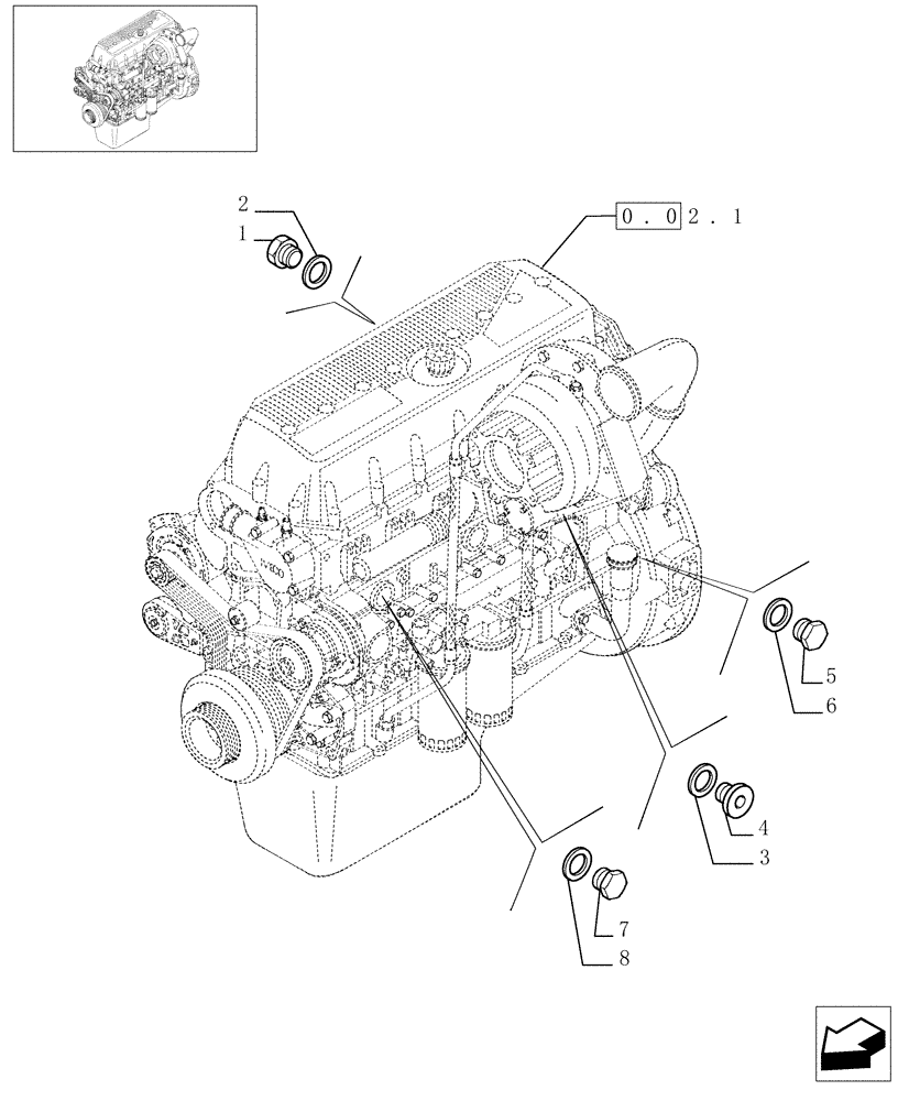 Схема запчастей Case F3AE0684E B006 - (0.32.4[01]) - PIPING - ENGINE COOLING SYSTEM (504057436-504057441-504031565-504031567-504069778) 