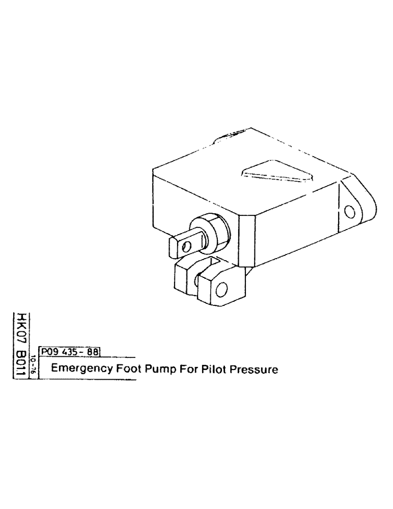 Схема запчастей Case 220CKS - (52) - EMERGENCY FOOT PUMP FOR PILOT PRESSURE (07) - HYDRAULIC SYSTEM