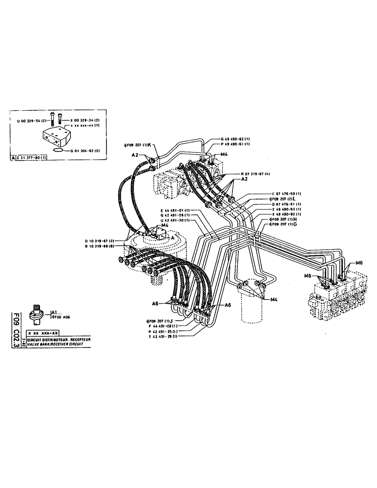 Схема запчастей Case 160CK - (105) - VALVE BANK/RECEIVER CIRCUIT (07) - HYDRAULIC SYSTEM