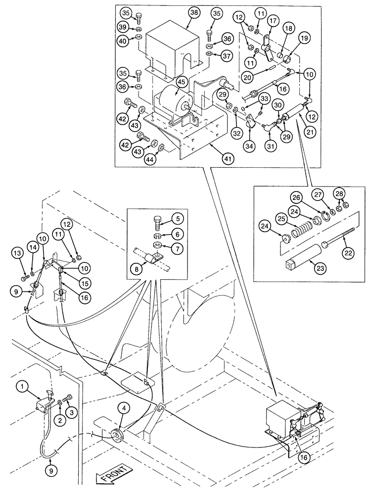 Схема запчастей Case 9060 - (3-06) - THROTTLE AND FUEL SHUTOFF CONTROLS, P.I.N. EAC0600001 AND EAC0600002 (03) - FUEL SYSTEM
