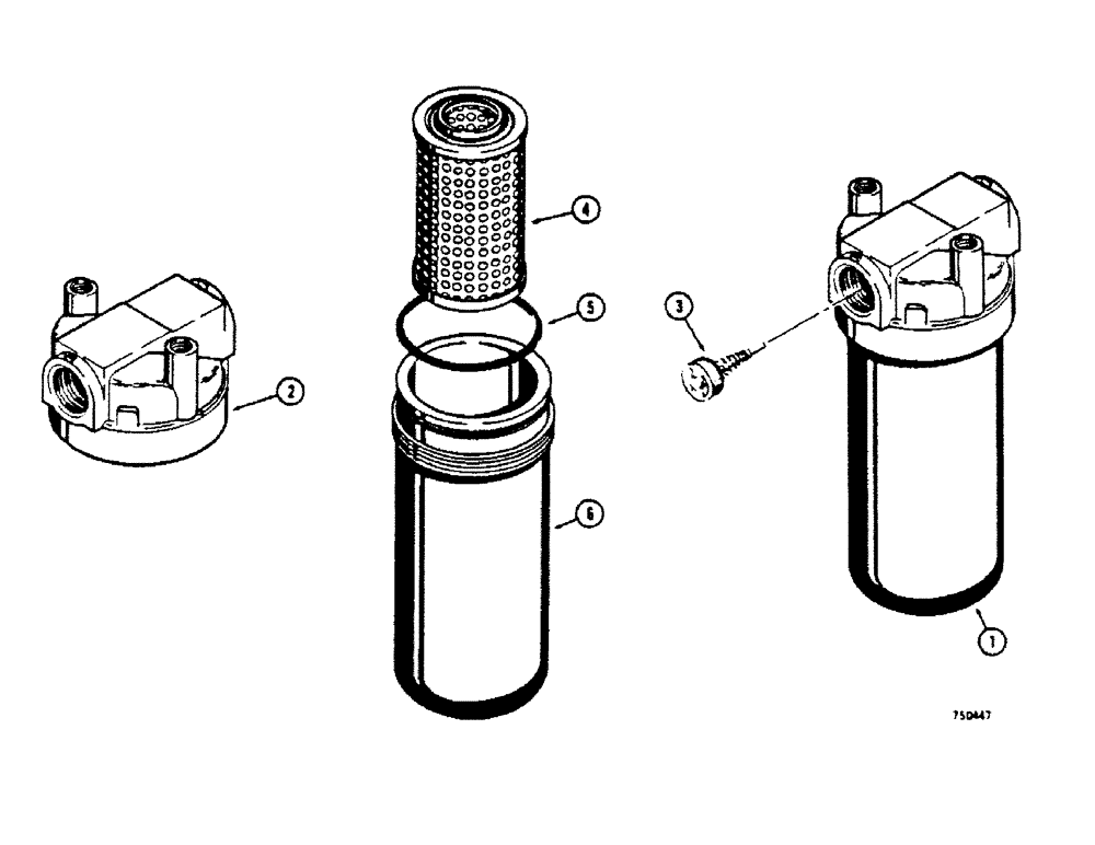 Схема запчастей Case 450 - (150[1]) - D43567 HYDRAULIC OIL FILTER (07) - HYDRAULIC SYSTEM