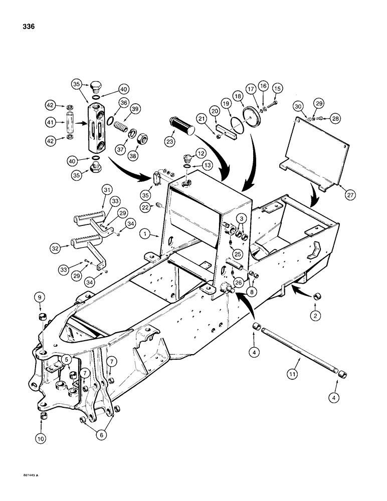 Схема запчастей Case 680H - (336) - CHASSIS (09) - CHASSIS/ATTACHMENTS