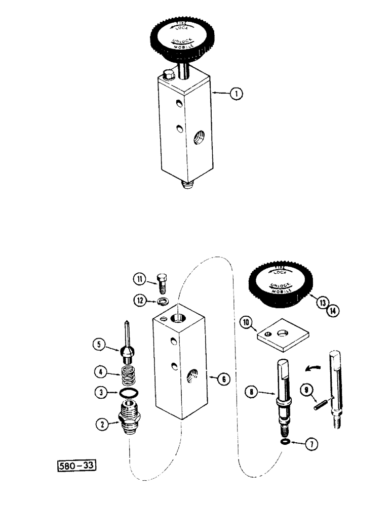 Схема запчастей Case 35 - (256) - VALVE-LOCKING CONTROL 