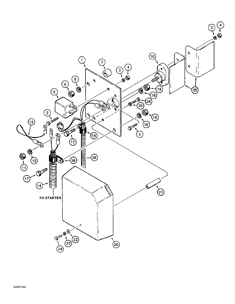Схема запчастей Case 821B - (4-32) - REAR HARNESS TO RELAY PANEL, PRIOR TO P.I.N. JEE0040040 (04) - ELECTRICAL SYSTEMS