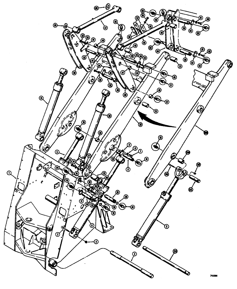 Схема запчастей Case W26B - (350) - LOADER LIFT FRAME AND RELATED PARTS (18) - MISCELLANEOUS