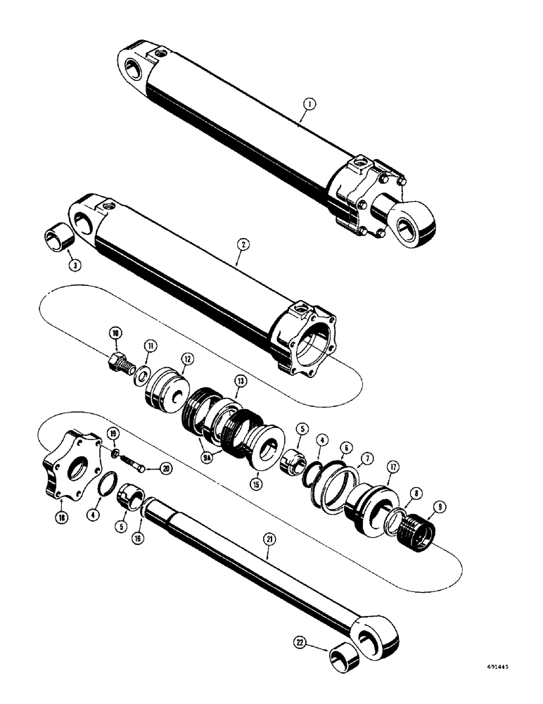 Схема запчастей Case 1150 - (204) - D36320 LOADER DUMP CYLINDER (07) - HYDRAULIC SYSTEM