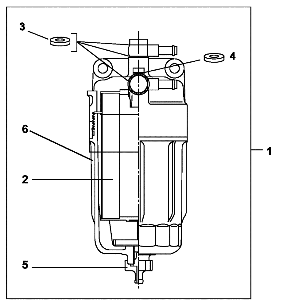Схема запчастей Case CX135SR - (03-08) - FUEL SYSTEM - FUEL FILTER (03) - FUEL SYSTEM