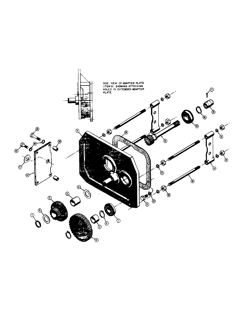 Схема запчастей Case 320 - (232) - C-3 WINCH ADAPTER (WITH EXTENDED ADAPTER PLATE) (18) - ATTACHMENT ACCESSORIES