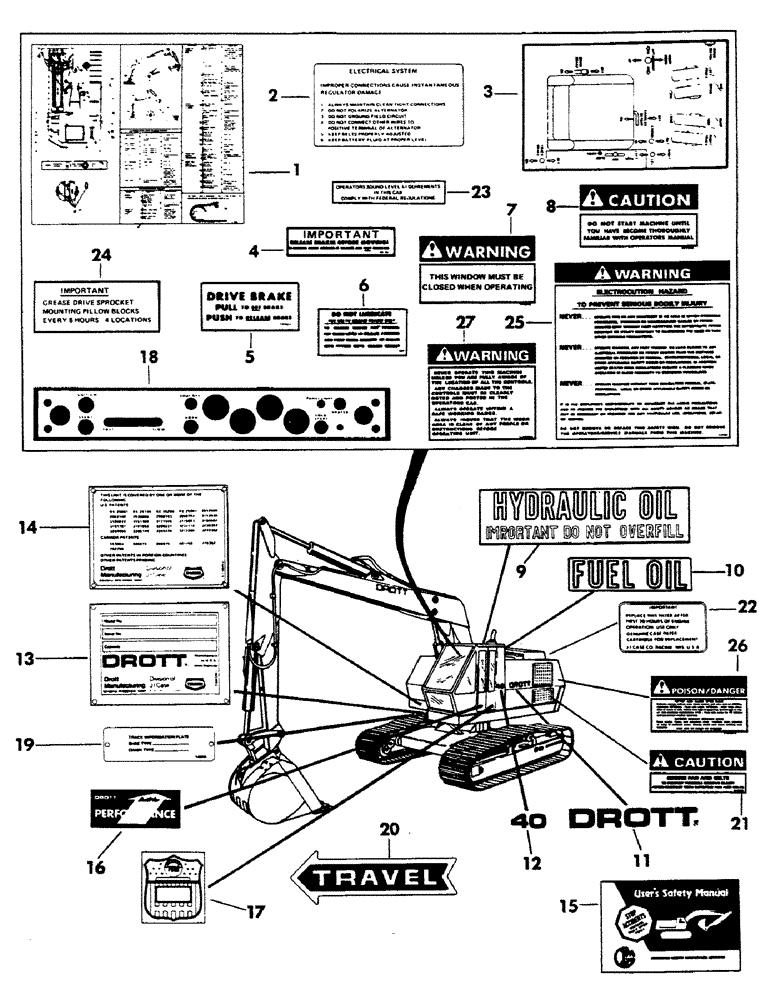Схема запчастей Case 40YC - (164) - GRAPHIC PRODUCTS (05) - UPPERSTRUCTURE CHASSIS