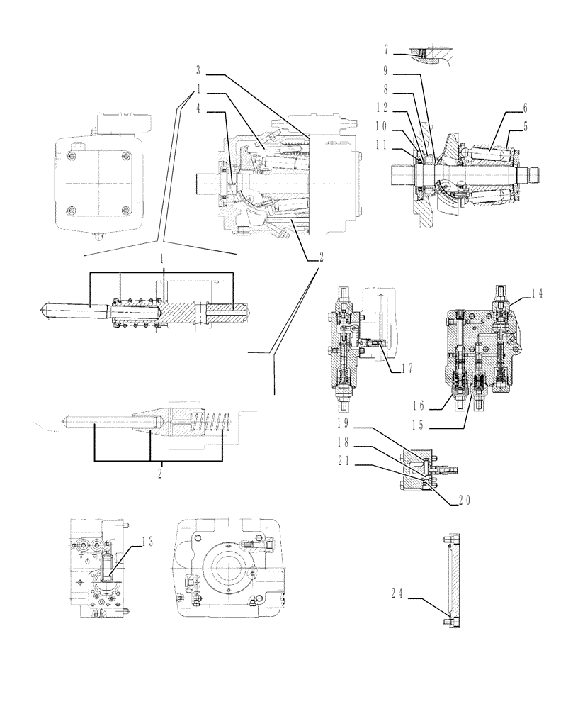 Схема запчастей Case 1850K - (3.435[02]) - EQUIPMENT PUMP (07) - HYDRAULIC SYSTEM/FRAME