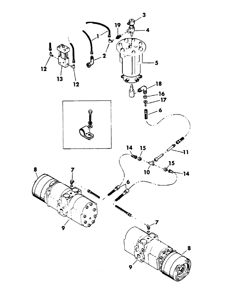 Схема запчастей Case 40BLC - (194) - OPTIONAL TWO SPEED DRIVE TUBINGS (07) - HYDRAULIC SYSTEM