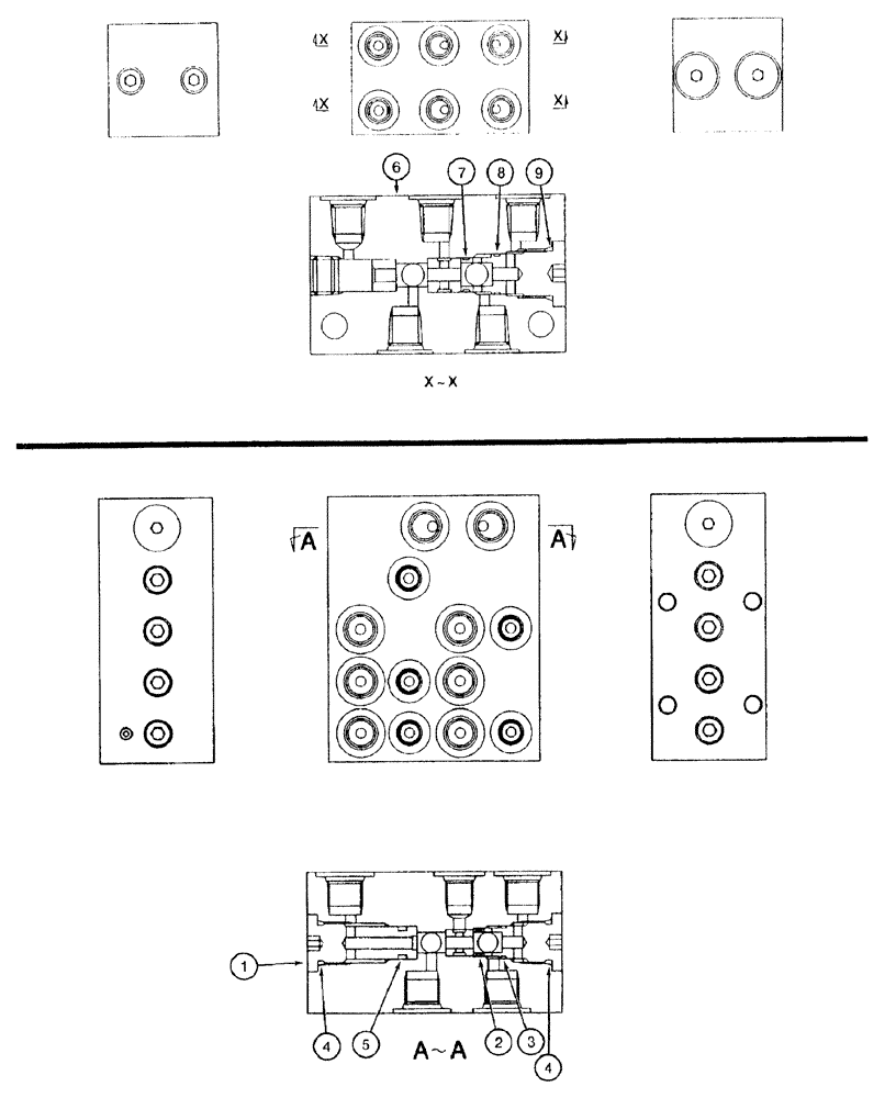 Схема запчастей Case 9050B - (8-214) - SHUTTLE VALVE ASSEMBLY (08) - HYDRAULICS