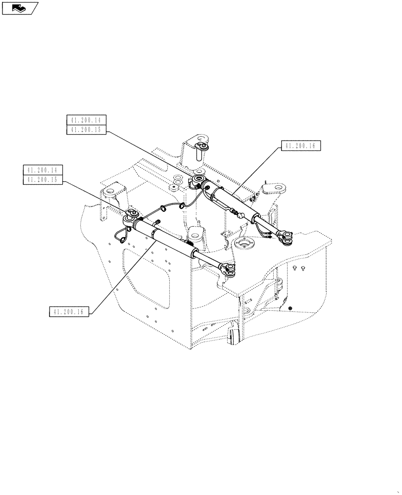 Схема запчастей Case 621F - (41.000.00[02]) - PICTORIAL INDEX - STEERING (41) - STEERING