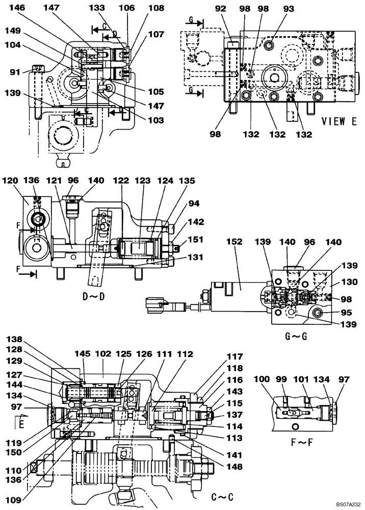 Схема запчастей Case CX160B - (08-90) - KLJ10570 PUMP ASSY, HYDRAULIC - REGULATOR (08) - HYDRAULICS